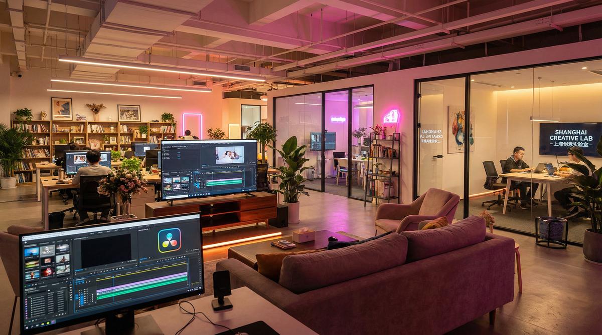 校花传媒公司办公环境